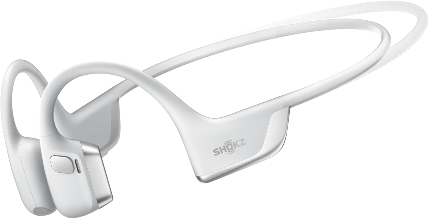 SHOKZ Słuchawki Sportowe OpenRun Pro 2 z Przewodnictwem Kostnym, Bezprzewodowe z Bluetooth 5.3, Mikrofony Redukujące Hałas, IP55 Wodoodporne, 12h Czasu Odtwarzania, USB-C Szybkie Ładowanie, Czarny(Rozmiar mini/Srebrny)