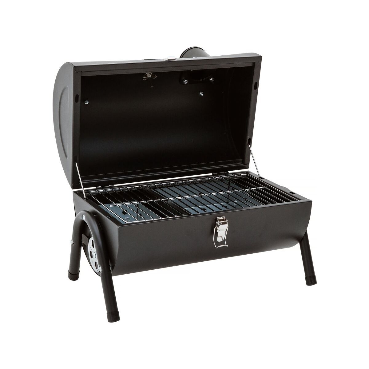 Przenośny grill węglowy „Captain” – 42 x 27 x 43 cm – czarny(Por omisión)
