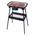 Grill elektryczny z nóżkami, chromowany, regulacja temperatury, do użytku wewnątrz/na zewnątrz, odłączany, czarny, 2000 W Adler AD 6602(Por omisión)