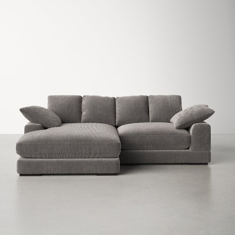 Sofa i leżanka dwustronna o szerokości 106 cali(Dark Brown 100% Polyester)