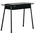 Grill węglowy Outsunny, stal nierdzewna, metal, 77x30x70 cm, czarny(Por omisión)