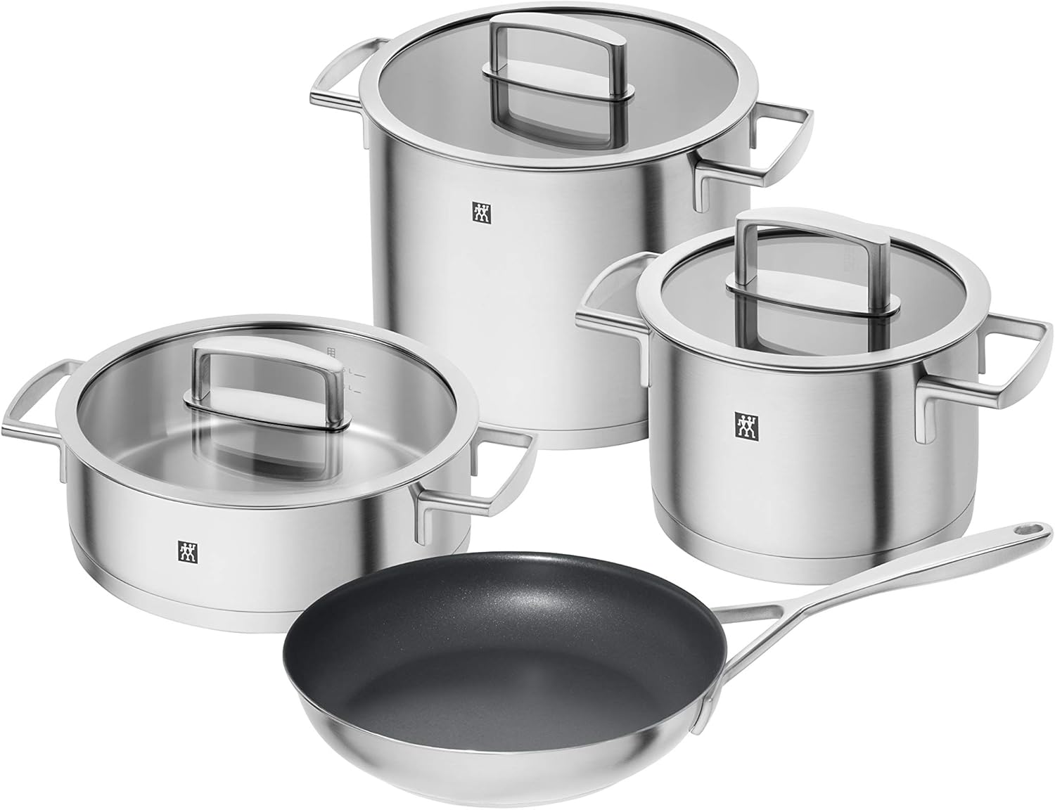 ZWILLING Kochtopf-Set, 5-tlg., 4 Deckel, Induktionsgeeignet, Edelstahl, Vitality(4 szt/Zestaw garnków z patelniami/Pojedynczy)