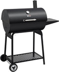 2026 Royal Gourmet CC1830 30-calowy grill węglowy ze stolikiem bocznym, grill zewnętrzny o powierzchni do gotowania 627 cali kwadratowych do ogrodu, na patio i na imprezy, czarny(Parrilla)