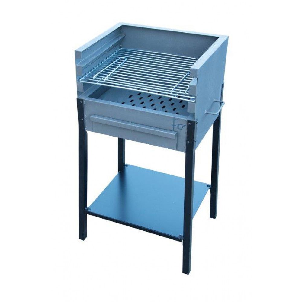 Flores Cortes - Grill 3-poziomowy Zujar Model 500 x 400 x 1000 mm. Na drewno opałowe i węgiel drzewny.(Por omisión)