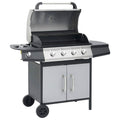 Grill gazowy Vidaxl z 4+1 palnikami, czarno-srebrny(Por omisión)