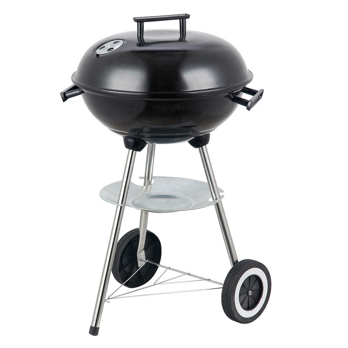 Grill węglowy Lolahome ze stalowym rusztem, 74x45x41 cm, czarny(Por omisión)
